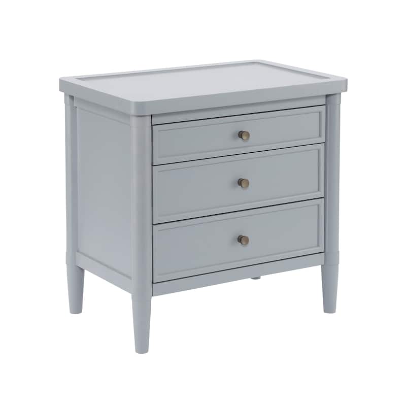 Christopher Knight Home - Modern Minimalist 23.62" Nightstand with Roller Glide Drawers & Solid Wood Legs, Versatile Home Use