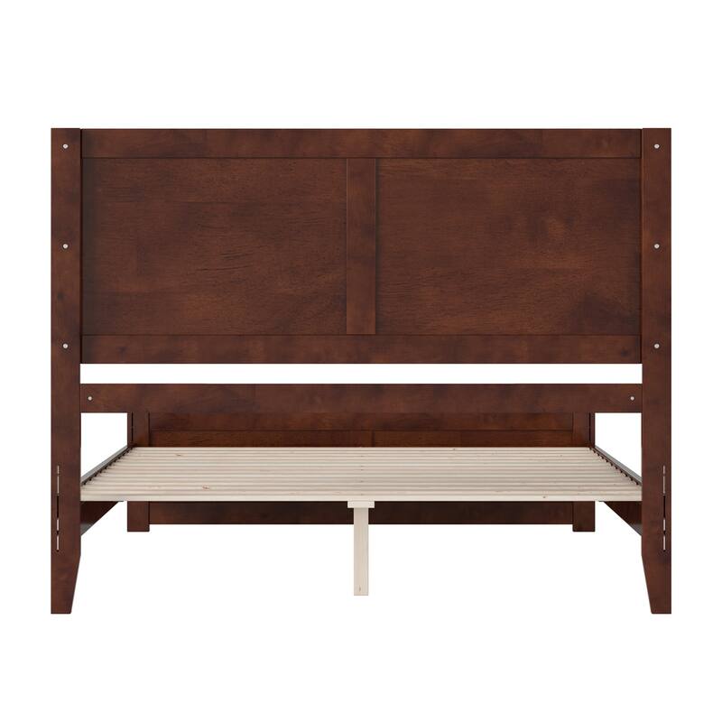 Low Profile Platform Bed with Headboard Footboard - Solid Wood Bed Frame - Modern Bedroom Furniture