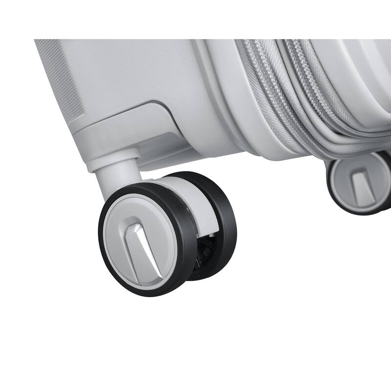 4-Piece, 14/20/24/28-Inch Modern Lightweight Luggage Expandable Luggage with Spinner Wheels, for Boarding Travel, Silver