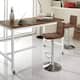 Bar Stools Adjustable Armless Swivel PU Leather Barstools Set of 2
