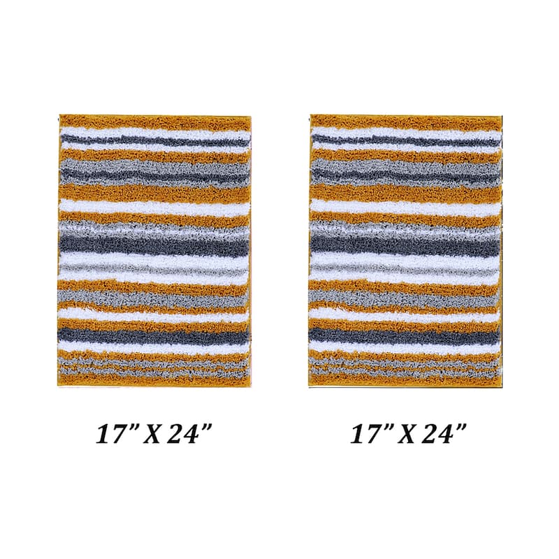Better Trends Bath Rug 100% Polyester Super Absorbent Anti-Skid TPR Backing Bathroom Rug For Shower,Sink Mats Griffie Collection