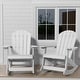 preview thumbnail 25 of 134, WINSOON All Weather HIPS Outdoor Rocking Chair, Set of 2 Classic-Whitex2