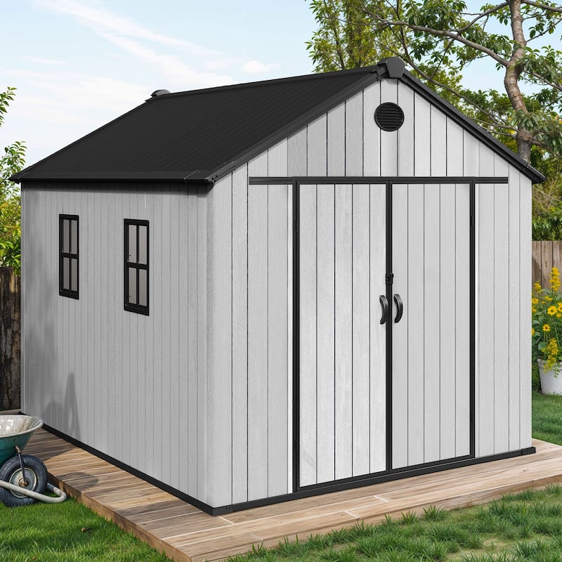 8x10 FT Outdoor Storage Shed with Floor