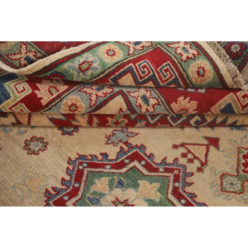 Kazak Oriental Area Rug Hand-Knotted Wool Carpet - 5'8" x 8'8"