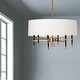preview thumbnail 2 of 5, 6LT Incandescent Chandelier, VB w/ Wht Shade