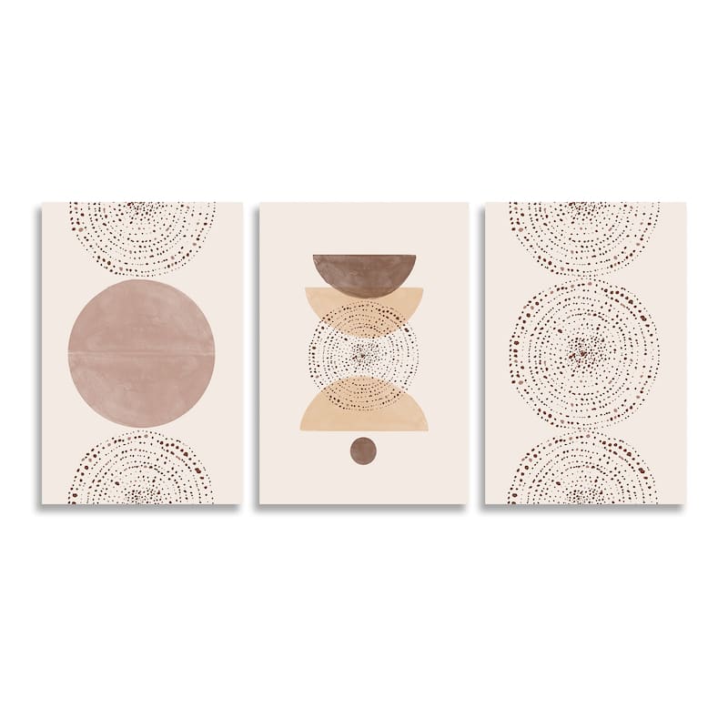 'Boho" Framed 3-Piece Wall Art Set by The Miuus Studio
