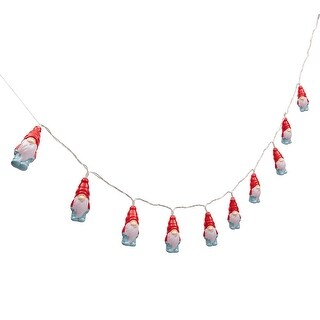 Christmas Gnome String Lights, Christmas, Winter Home Decor, 1 Piece - 6' x 3"