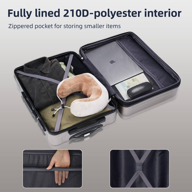 3pcs Luggage Sets Expandable Hardshell Lightweight Durable Suitcase Set Spinner Wheels Suitcase with TSA Lock