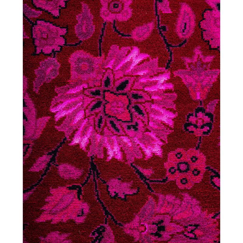 Overdyed One-of-a-Kind Hand-Knotted Area Rug - Pink - 6' 3" x 11' 8"