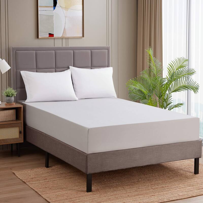 Sweet Home Collection 1500 Series Microfiber Fitted Sheet - Silver - Twin