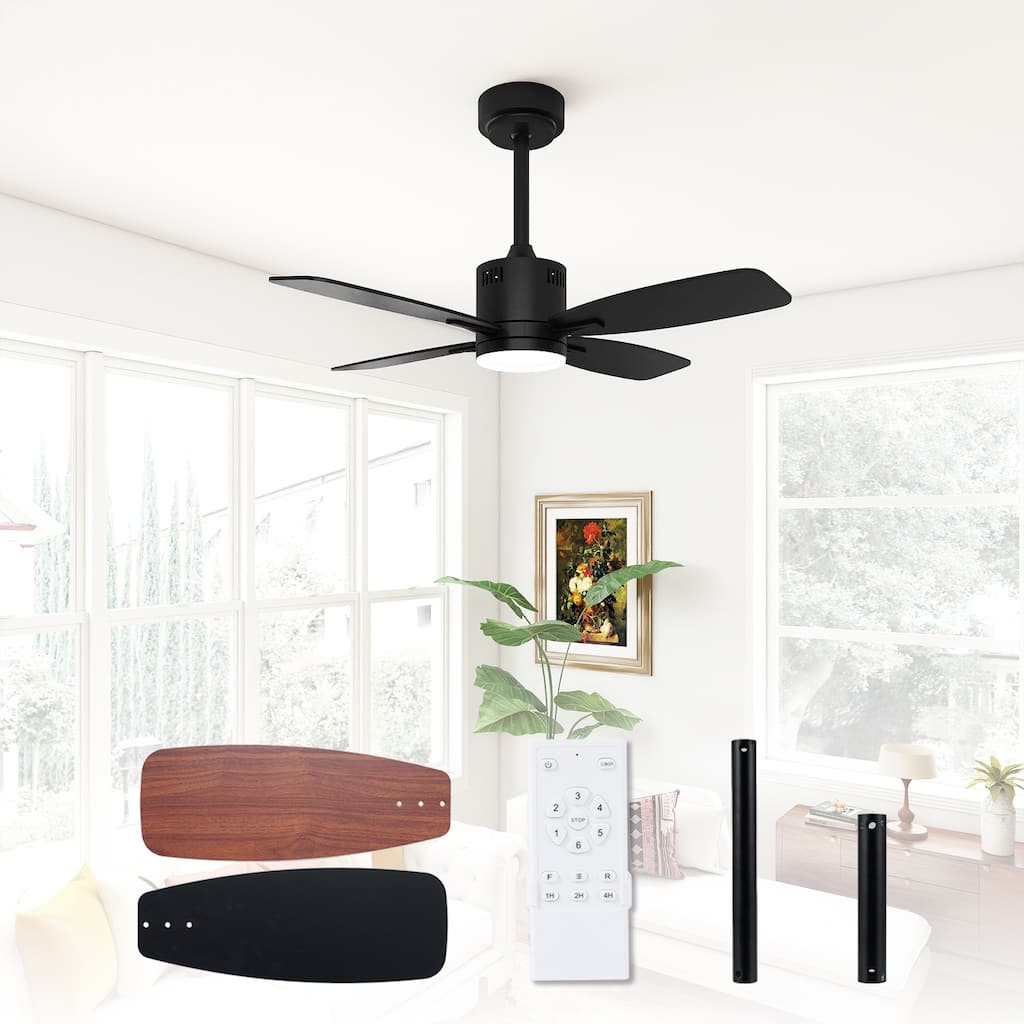 Gymax 42'' Ceiling Fan w/ Light & Remote 3CCT LED w/ Memory & 4H Timer
