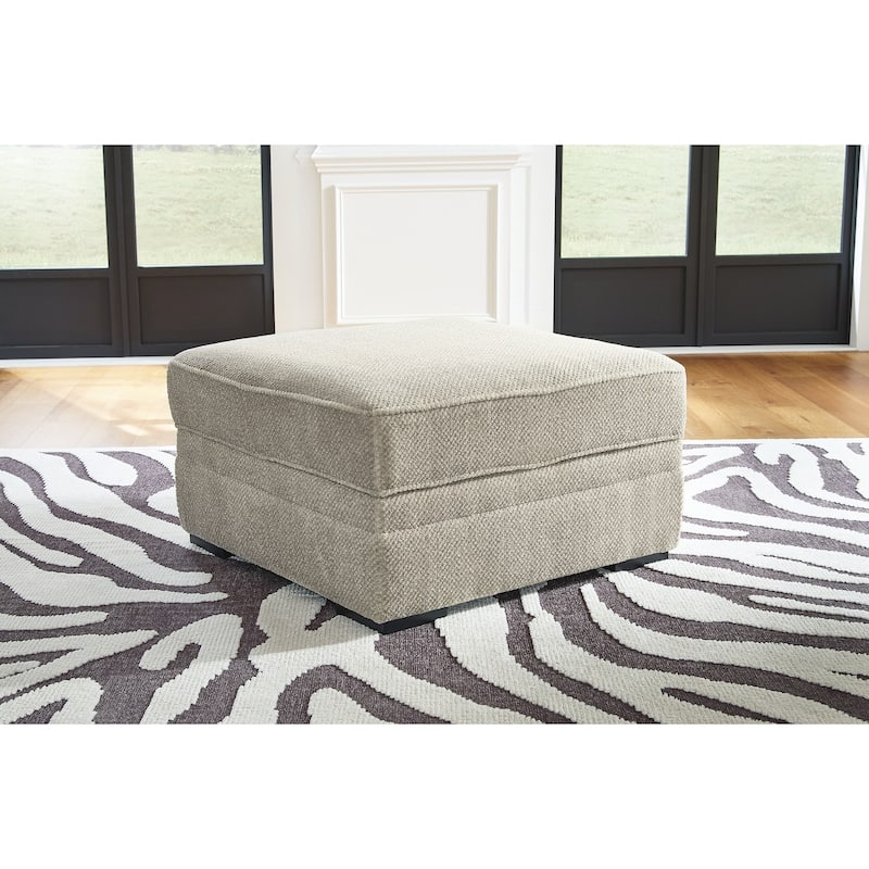 Signature Design by Ashley Calnita Brown/Beige/Gray Ottoman With Storage