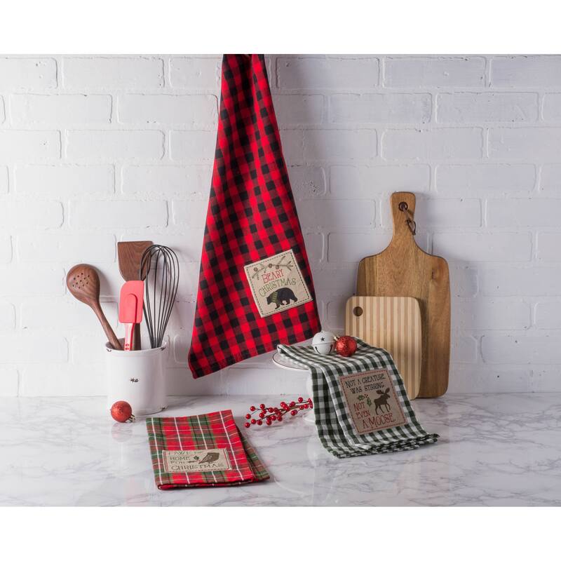 DII Assorted Christmas Printed Dishtowel