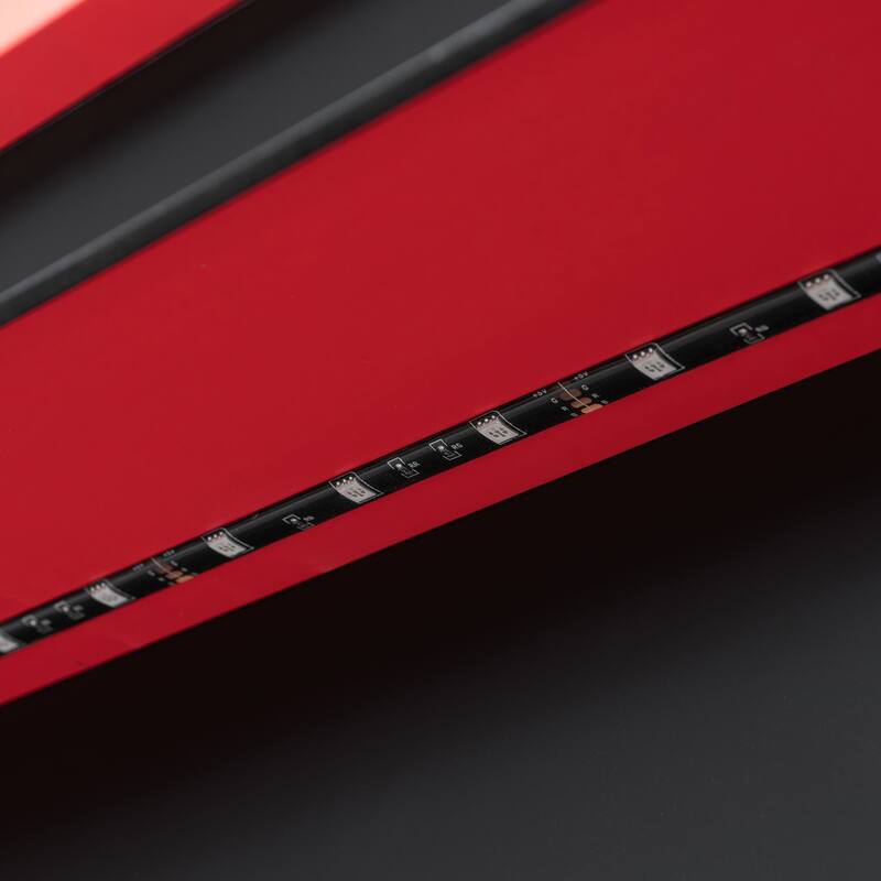 Wood Daybed with Trundle & Built-in Desk, LED Lights & USB Charging Port, Available in Full or Twin