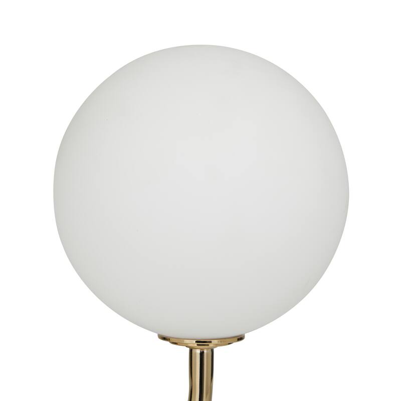 Stylish Metal Orb Light Table Lamp with Marble Base - Gold, Black, Silver