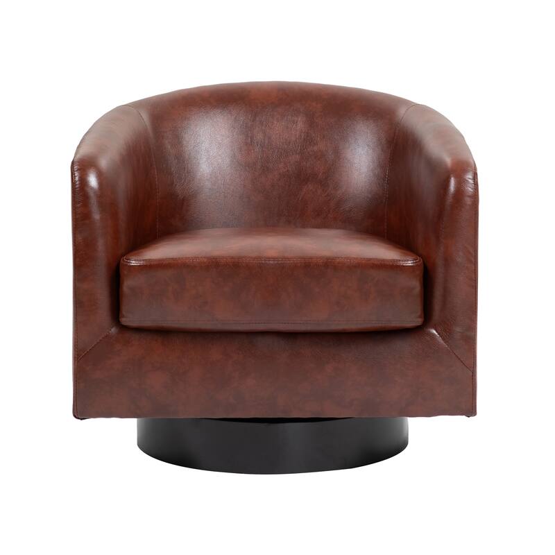 Modern 360°Swivel Accent Chairs Barrel Armchairs