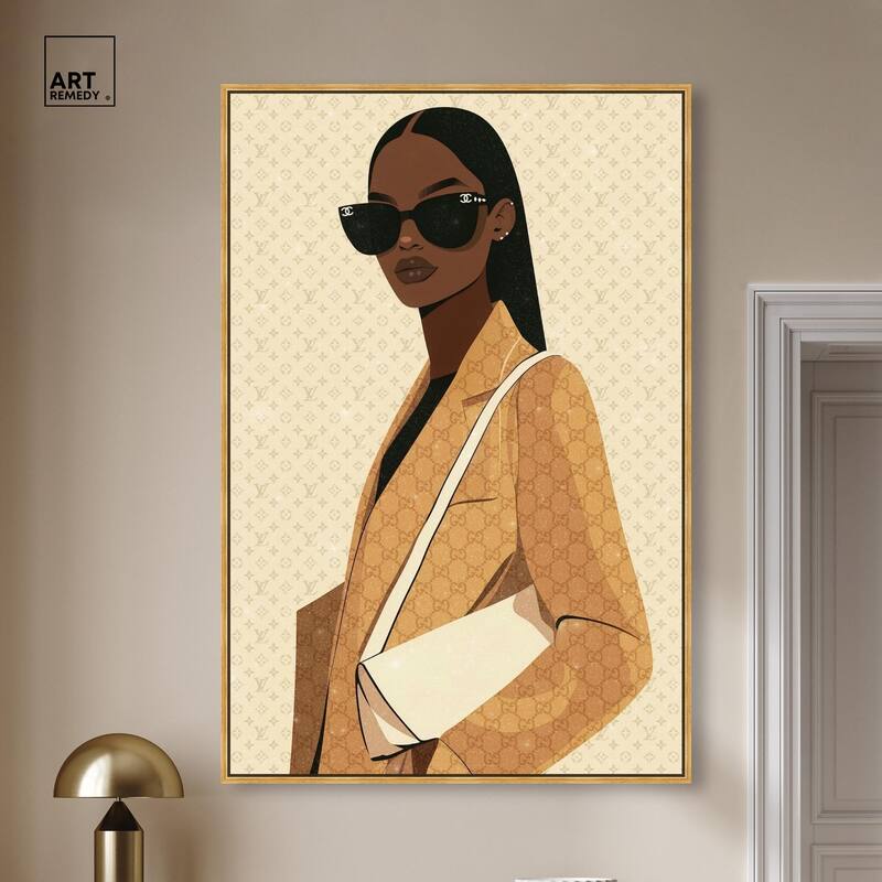 Elegant Coat Gal Canvas by Art Remedy