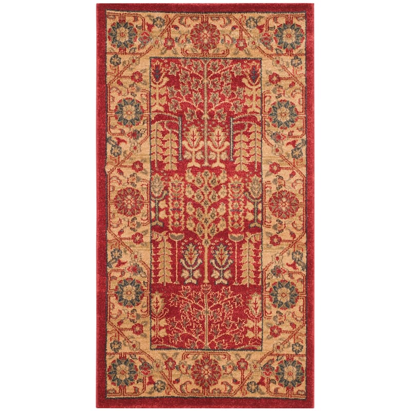 SAFAVIEH Mahal Caridad Traditional Oriental Rug - 2'2" x 4' - Red/Natural