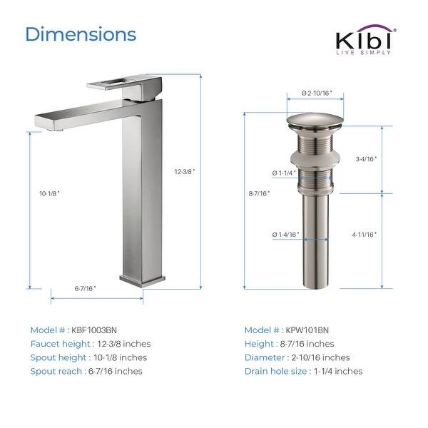 dimension image slide 1 of 6, Lead Free Solid Brass Single Handle Bathroom Vanity Sink Faucet with Water Hose