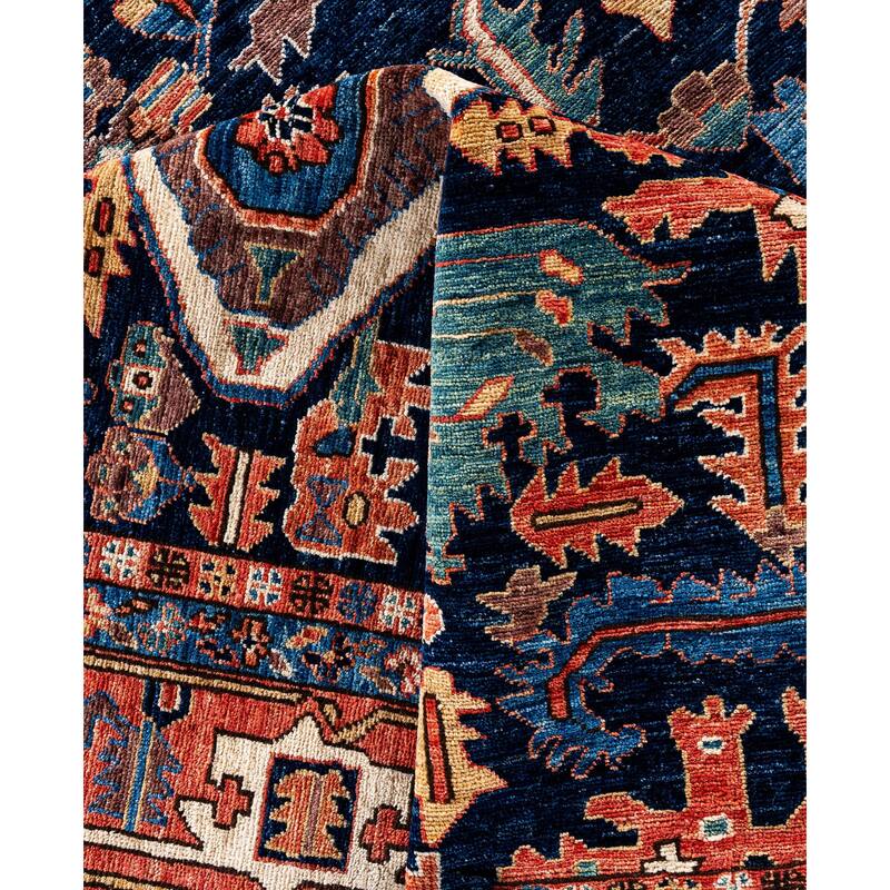 Serapi One-of-a-Kind Hand-Knotted Area Rug - Blue - 8' 2" x 9' 11"