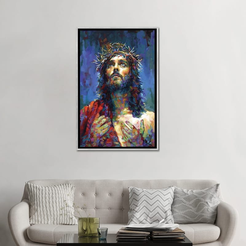 iCanvas "Jesus Christ" by Leon Devenice Framed