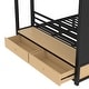 preview thumbnail 19 of 18, Storage Bunk Bed with Shelves, Wardrobe, 2 Drawers and Pegboard, Heavy Duty Metal Bunk Bed Frame, Noise Free, No Box Spring Need
