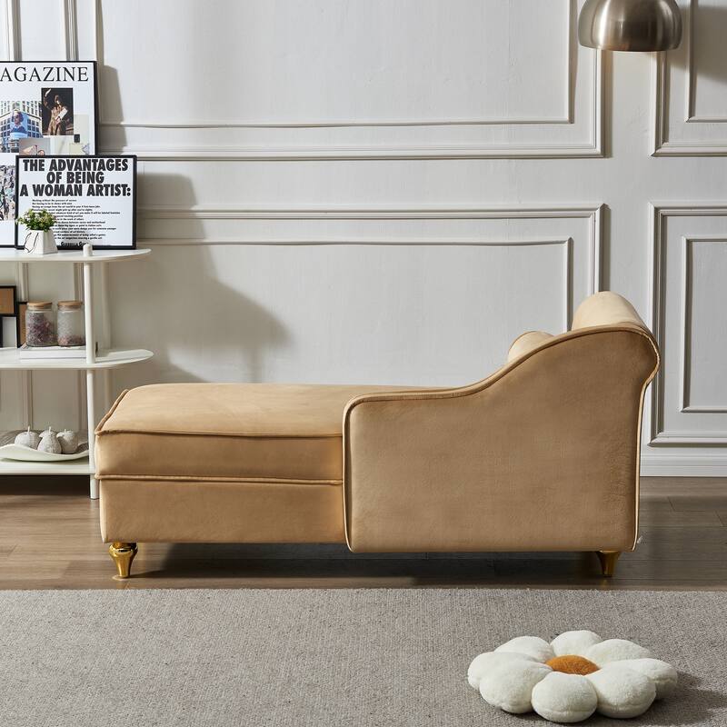 Upholstery Chaise Lounge Chair with Storage Velvet