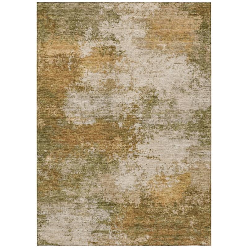 HomeRoots Abstract Transitional Rectangle Outdoor Rug