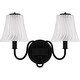 preview thumbnail 2 of 5, McKinney 2-Light Matte Black Bath Light