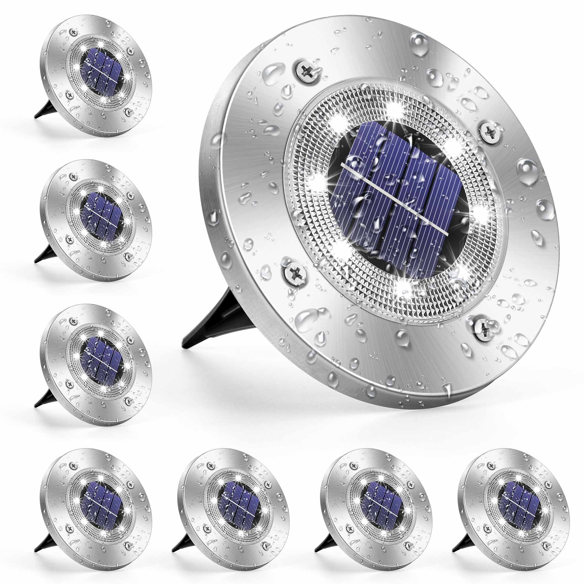 Solar powered disc lights cheap