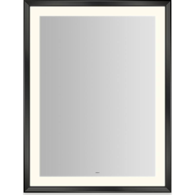 Robern YM3343RPCMD3K Sculpt 33"W x 43"H Rectangular Flat Metal Framed - Matte Black