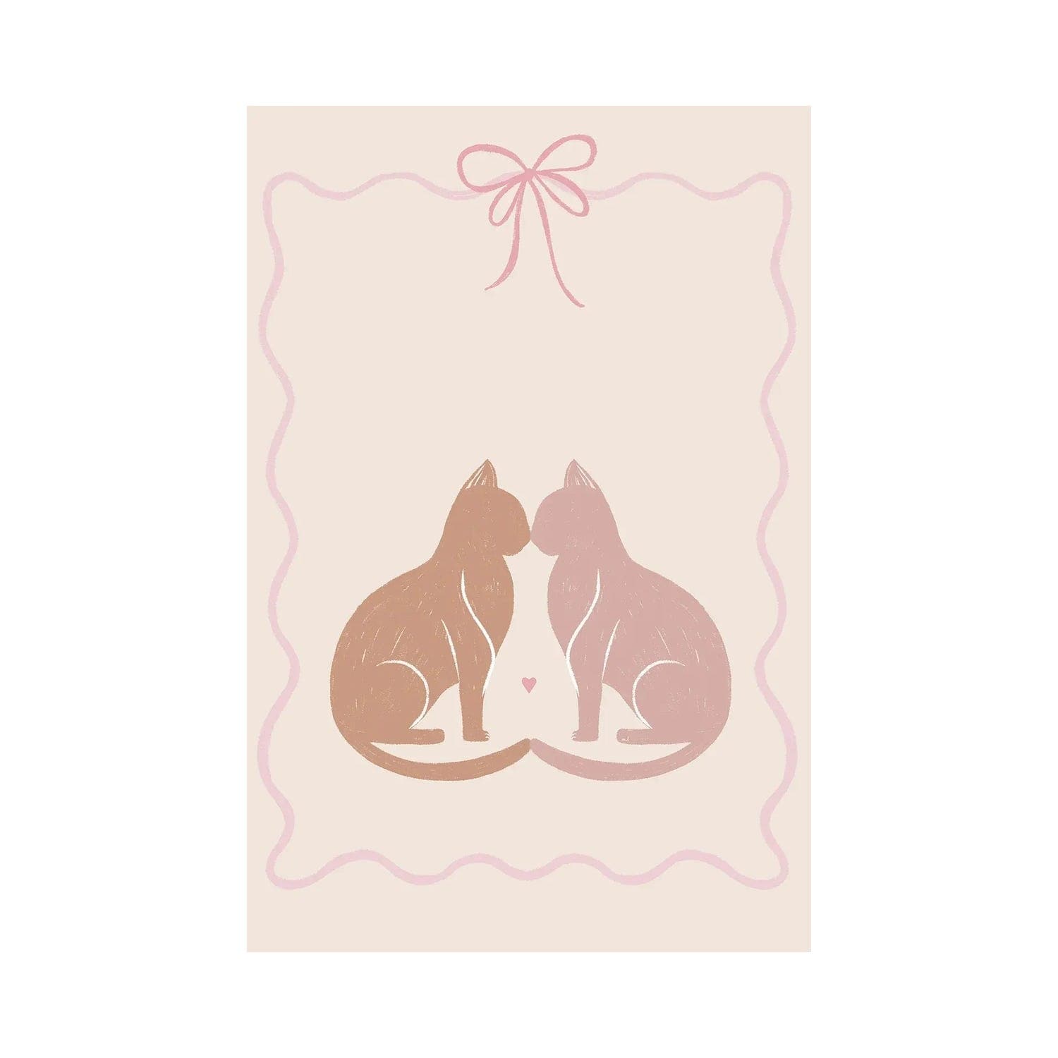 "Two Cats In Love" by Menina Lisboa Canvas Print