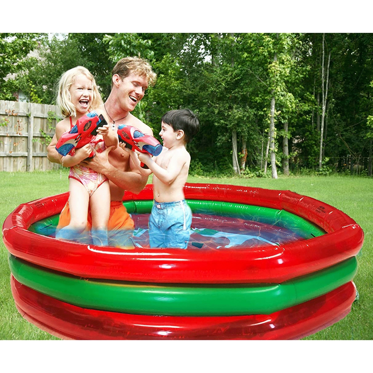 Hoovy 59 Inch 53 Gallon Ring Watermelon Inflatable Kiddie