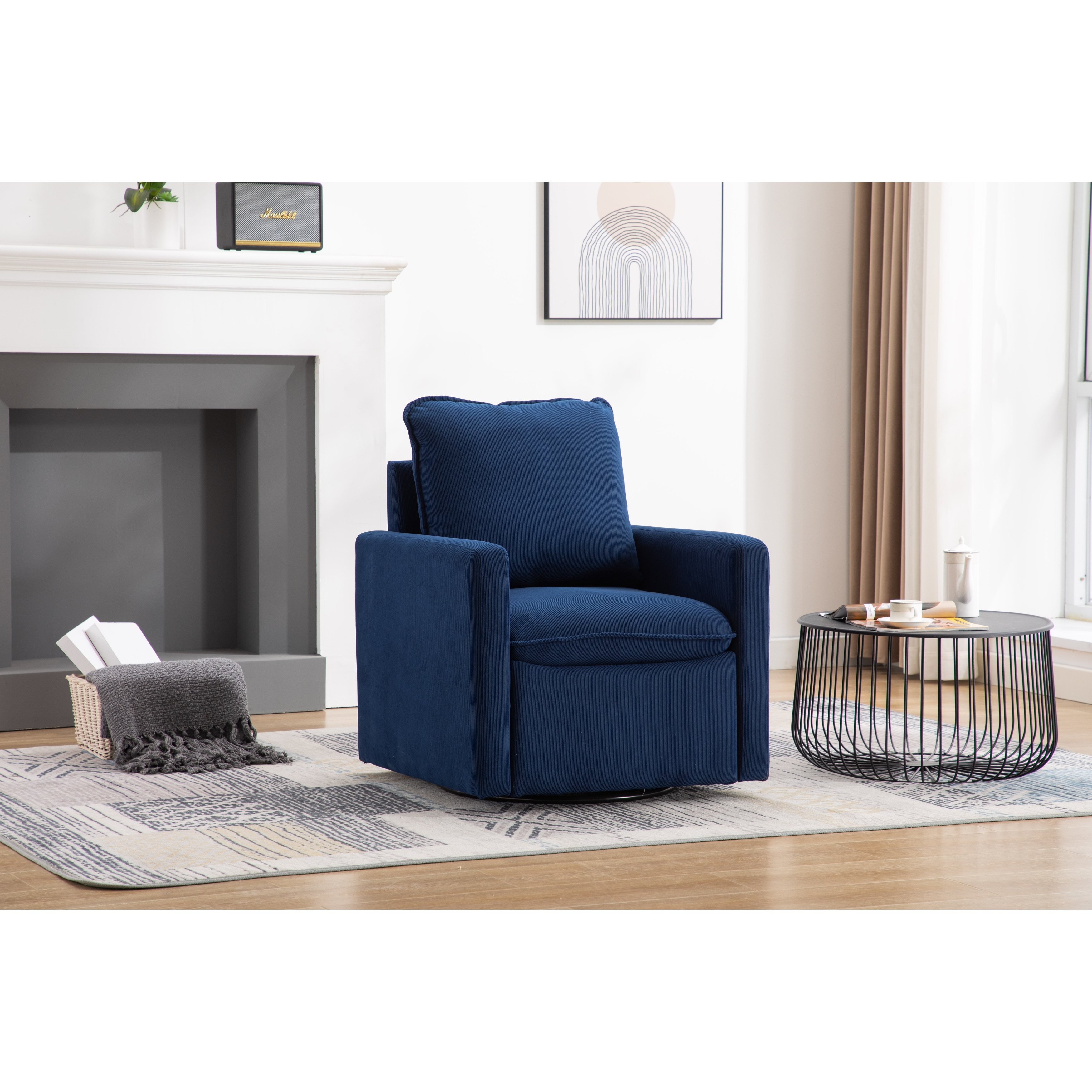 Swivel chair sales and sofa set