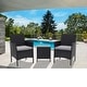 preview thumbnail 21 of 22, Pheap Outdoor 3-piece Wicker Bistro Set by Havenside Home