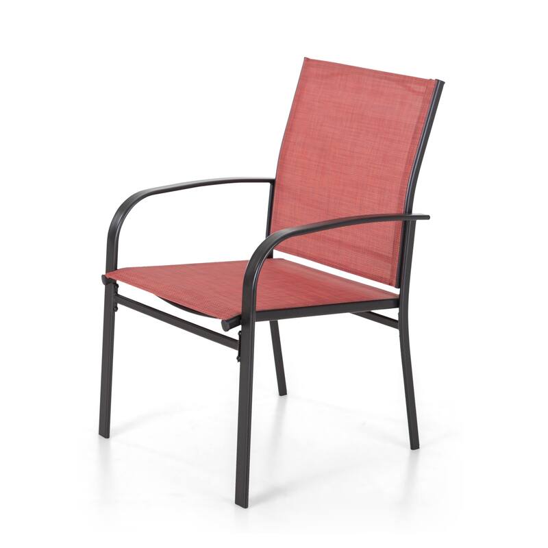 MAISON ARTS Outdoor Dining Set 7/9-Piece with Expandable Rectangular Metal Table and 6/8 Textilene Dining Chairs