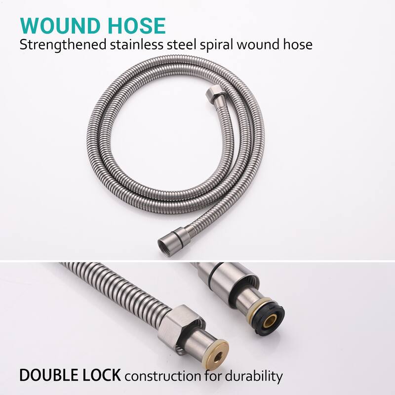 5 Mode Adjustable Settings Handheld Shower Head with Hose High Pressure Shower Heads