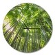 preview thumbnail 2 of 7, Designart 'Peaks of Bamboo in Kyoto Forest' Oversized Forest Wall CLock