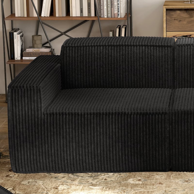 Furniture of America Navir Modern Chenille Foam Modular Sofa Chair