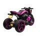 preview thumbnail 4 of 14, 12V Kids' Ride-On Motorcycle with LED Lights, 3 Wheels, and Horn - Ages 3-8