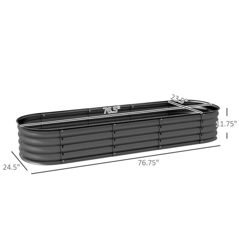 Galvanized Steel Raised Garden Bed with Modular Design