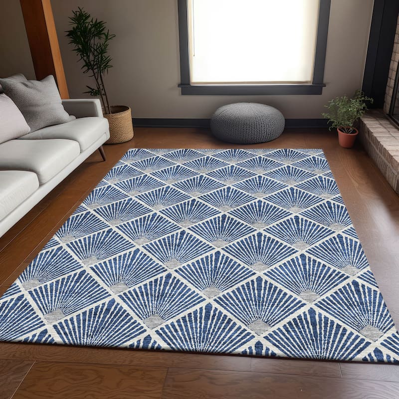 Premium Washable Super Soft Diamond Trellis Mayfield Rug