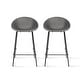 preview thumbnail 1 of 38, Set of 2 26-inch Contemporary Eiffel Dowel DSW Counter Height Stool Barstool With Backs For Kitchen Home Side Break Room Grey