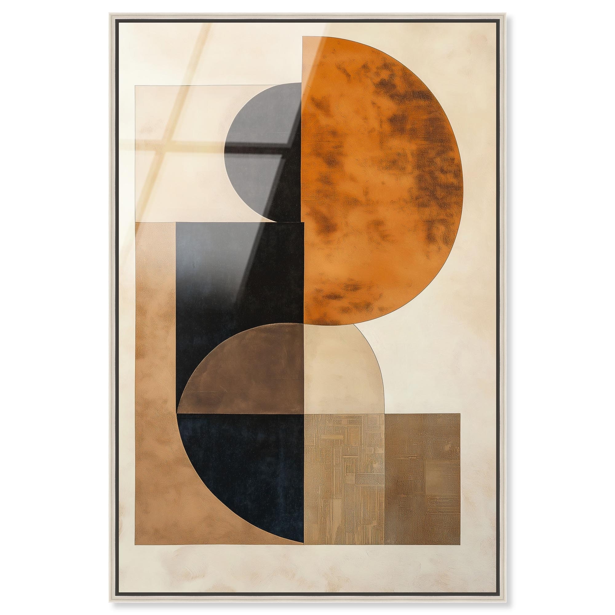 Divided Circle II Geo Abstract Framed Acrylic Wall Art by Art Remedy