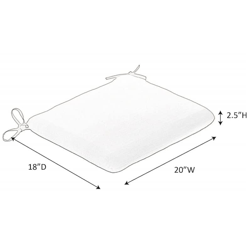 Sunbrella Striped 20x18-inch Seat Cushion (Set of 2)