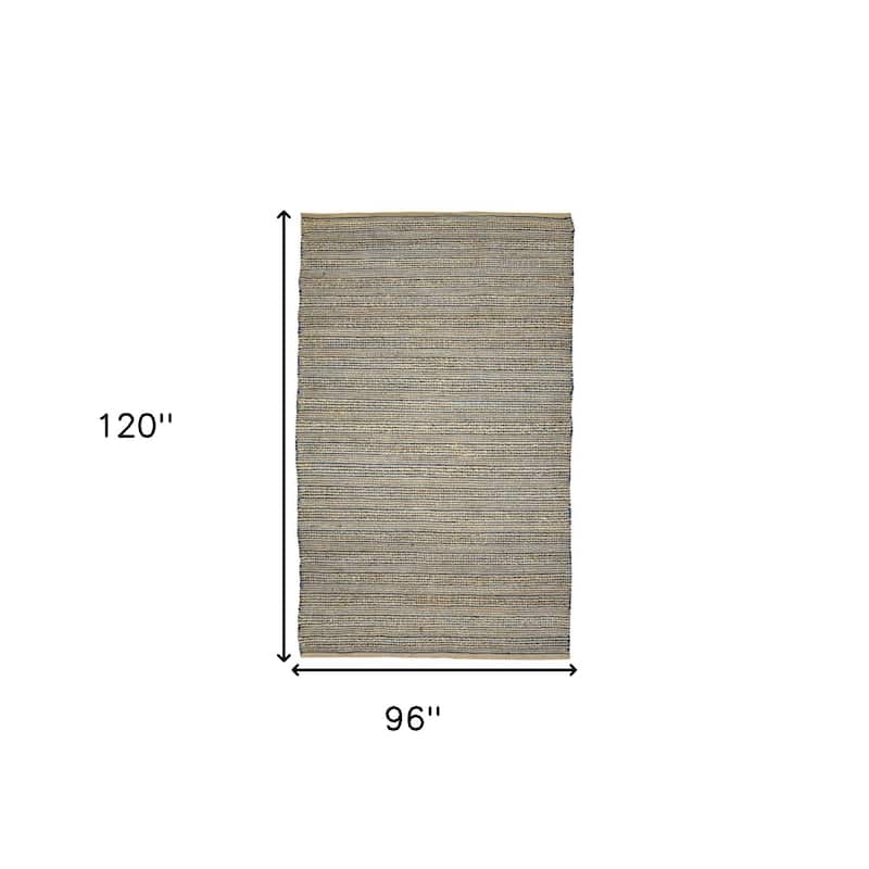 HomeRoots Striped Lodge Rectangle Area Rug - 120.00 in. x 96.00 in. x 0.20 in.