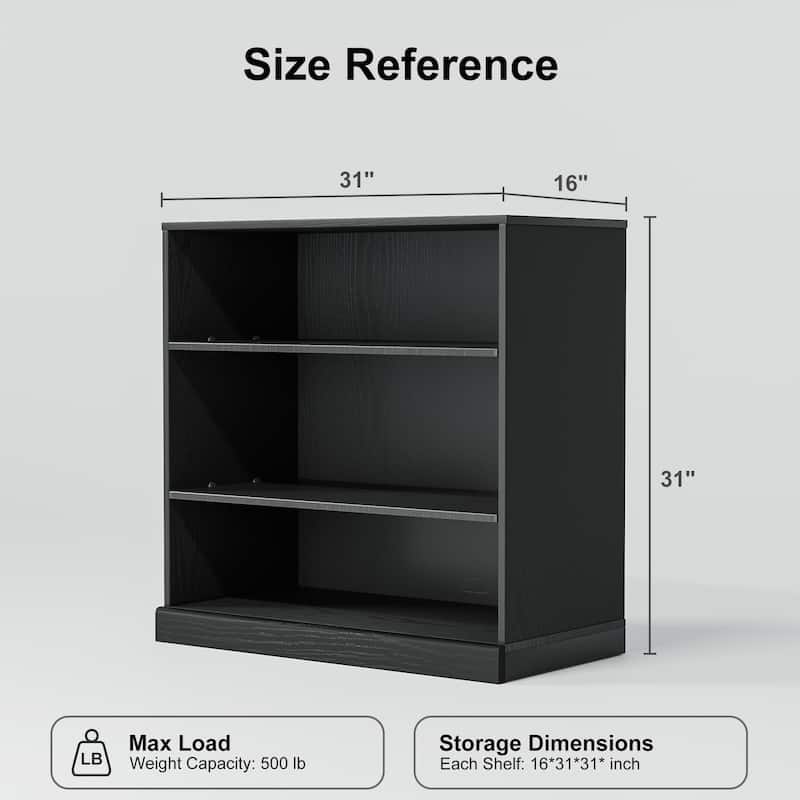 Doorless Wood Bookshelf Storage Cabinet Bookcase&Office Cabinet for Kitchen Bedroom Entryway Living Room Dinning Room