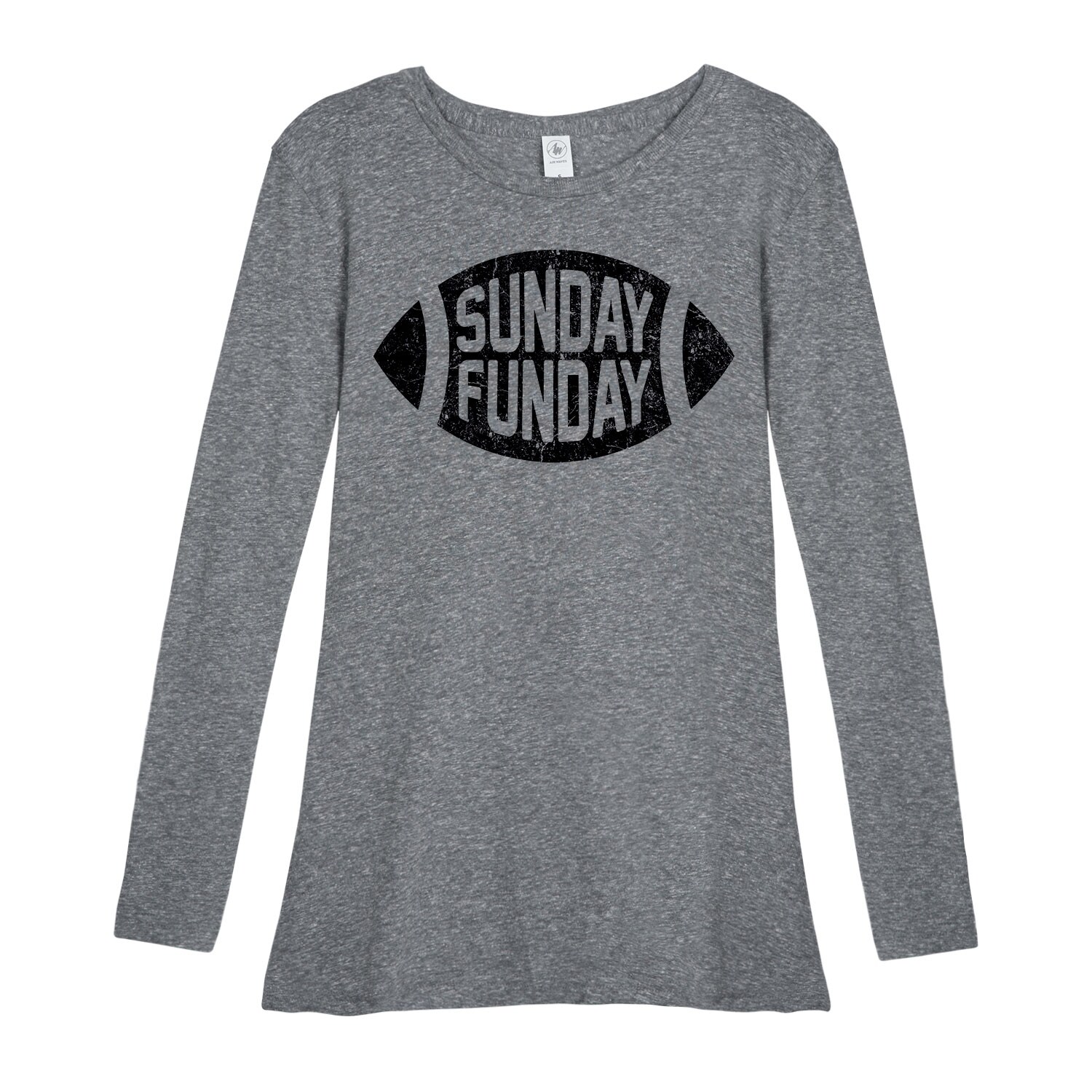 Shop Sunday Funday Football Black Women S Long Sleeve Tee