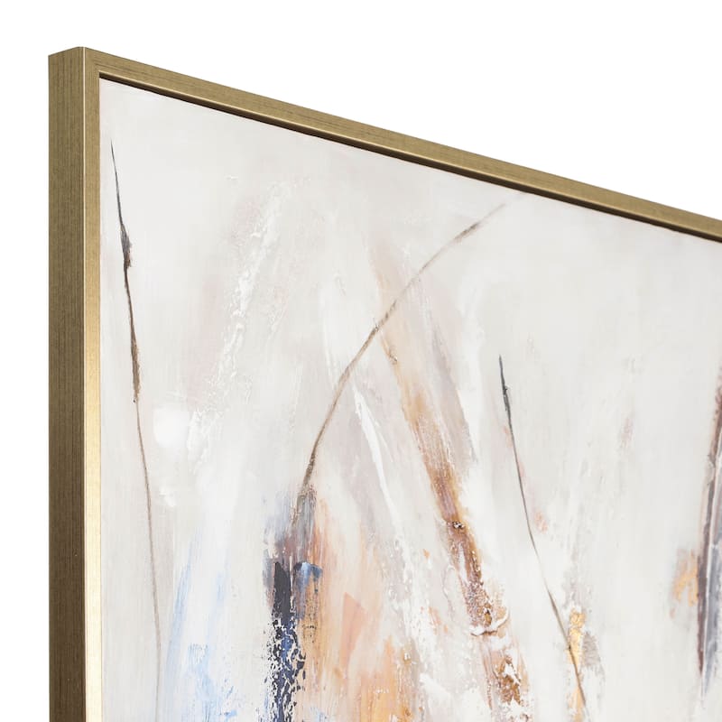 Sagebrook Home Modern 74X50 Framed Abstract Canvas,Rectangle Wall Art