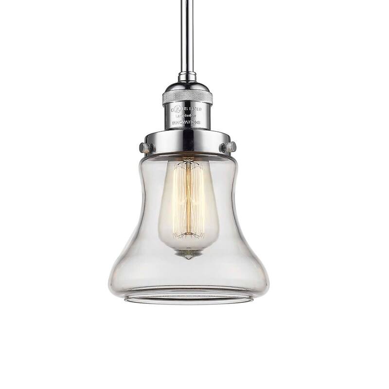 Innovations Lighting Bellmont 7" Wide Mini Pendant - Downrod - Polished Chrome / Clear